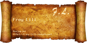 Frey Lili névjegykártya