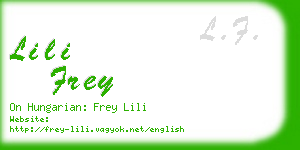 lili frey business card